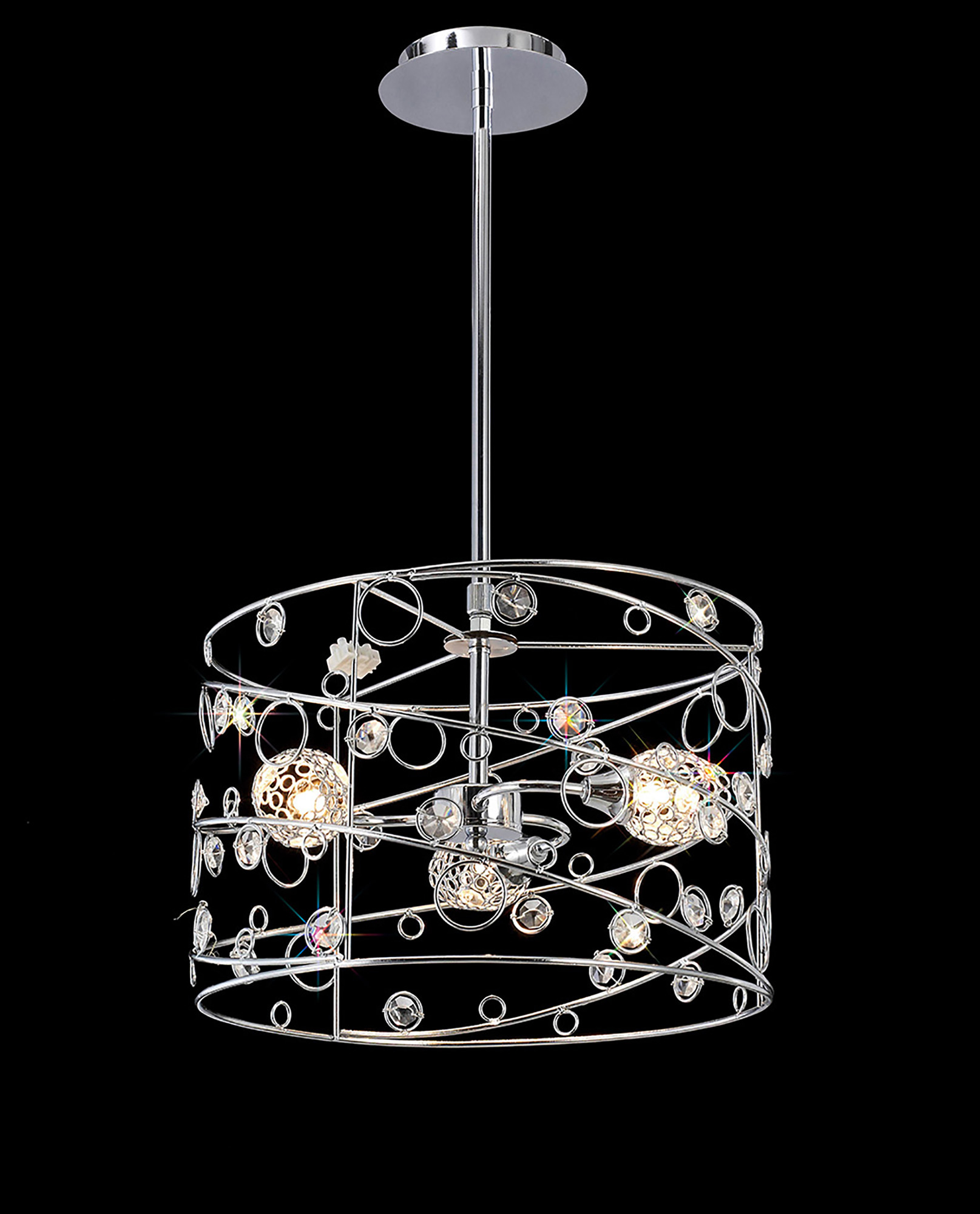 IL30039  Sorrento Crystal Pendant 3 Light